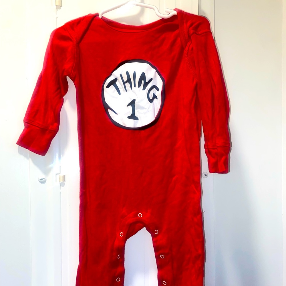 Costume Thing 1 Onesie for toodler